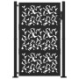 Puerta de jardín de diseño de hojas de acero negra 105x155 cm de , Puertas de jardín - Ref: Foro24-4100961, Precio: 210,60 €,...