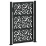 Puerta de jardín de diseño de hojas de acero negra 105x155 cm de , Puertas de jardín - Ref: Foro24-4100961, Precio: 210,60 €,...