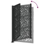 Puerta de jardín de diseño de hojas de acero negra 105x155 cm de , Puertas de jardín - Ref: Foro24-4100961, Precio: 210,60 €,...