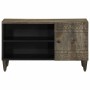 Mueble de TV madera maciza de mango gris claro 80x31,5x46 cm de , Almacenamiento para CD y DVD - Ref: Foro24-4017807, Precio:...