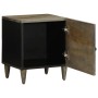 Mesita de noche de madera maciza de mango gris claro 40x33x46cm de , Mesitas de noche - Ref: Foro24-4017788, Precio: 54,17 €,...