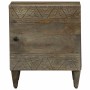 Mesita de noche de madera maciza de mango gris claro 40x33x46cm de , Mesitas de noche - Ref: Foro24-4017788, Precio: 54,17 €,...