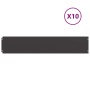 Bordes para césped 10 uds acero laminado frío negro 20x103 cm de , Ribetes y bordes para jardín - Ref: Foro24-860154, Precio:...