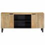 Mueble de TV marrón 105x33x46 cm madera maciza mango de , Almacenamiento para CD y DVD - Ref: Foro24-4017720, Precio: 113,21 ...