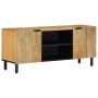 Mueble de TV marrón 105x33x46 cm madera maciza mango de , Almacenamiento para CD y DVD - Ref: Foro24-4017720, Precio: 113,21 ...