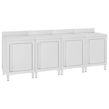 Mesa de trabajo comercial mueble acero inoxidable 240x60x96 cm de vidaXL, Restauración - Ref: Foro24-3058269, Precio: 935,55 ...
