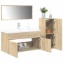 Juego de muebles de baño 4 pzas contrachapada roble Sonoma de , Muebles de baño - Ref: Foro24-3325028, Precio: 351,07 €, Desc...