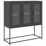 Aparador de acero laminado en frío negro 100,5x39x107 cm de , Aparadores - Ref: Foro24-853404, Precio: 129,29 €, Descuento: %