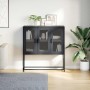 Aparador de acero laminado en frío negro 100,5x39x107 cm de , Aparadores - Ref: Foro24-853404, Precio: 129,29 €, Descuento: %