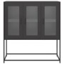 Aparador de acero laminado en frío negro 100,5x39x107 cm de , Aparadores - Ref: Foro24-853404, Precio: 129,29 €, Descuento: %