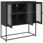 Aparador de acero laminado en frío negro 100,5x39x107 cm de , Aparadores - Ref: Foro24-853404, Precio: 129,29 €, Descuento: %