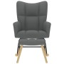 Sillón mecedora con taburete tela gris oscuro de , Mecedoras - Ref: Foro24-4016801, Precio: 143,05 €, Descuento: %