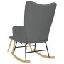 Sillón mecedora con taburete tela gris oscuro de , Mecedoras - Ref: Foro24-4016801, Precio: 143,05 €, Descuento: %