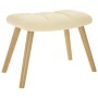 Sillón de relax con taburete tela color crema de , Sillones - Ref: Foro24-4016785, Precio: 159,09 €, Descuento: %
