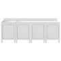Mesa de trabajo comercial mueble acero inoxidable 240x60x96 cm de vidaXL, Restauración - Ref: Foro24-3058269, Precio: 935,55 ...
