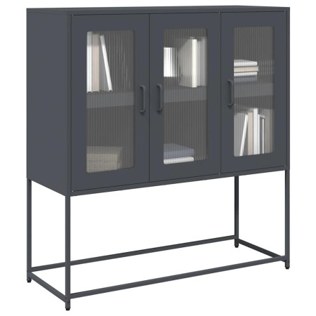 Aparador de acero laminado en frío antracita 100,5x39x107 cm de , Aparadores - Ref: Foro24-853406, Precio: 135,36 €, Descuent...