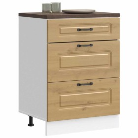 Mueble bajo de cocina Kalmar roble artesanal madera ingeniería de , Armarios de cocina - Ref: Foro24-854288, Precio: 111,24 €...