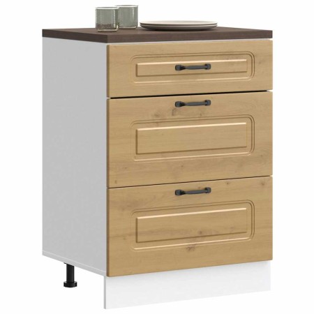 Mueble bajo de cocina Kalmar roble artesanal madera ingeniería de , Armarios de cocina - Ref: Foro24-854288, Precio: 111,24 €...