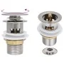 Push drain overflow function silver 6.4x6.4x9.1cm by vidaXL, Faucets - Ref: Foro24-149059, Price: 12,48 €, Discount: %