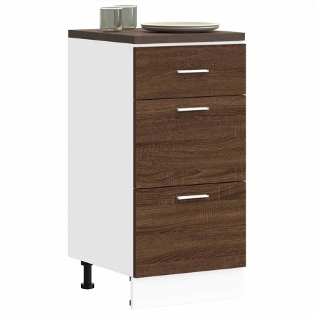 Armario bajo de roble marrón 40x46x81,5 cm madera de ingeniería de , Armarios de cocina - Ref: Foro24-854217, Precio: 93,78 €...