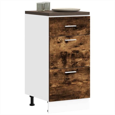 Armario bajo roble ahumado 40x46x81,5 cm madera de ingeniería de , Armarios de cocina - Ref: Foro24-854215, Precio: 87,13 €, ...