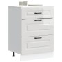 Mueble bajo cocina Kalmar madera ingeniería blanca alto brillo de , Armarios de cocina - Ref: Foro24-854281, Precio: 129,08 €...