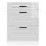 Mueble bajo cocina Kalmar madera ingeniería blanca alto brillo de , Armarios de cocina - Ref: Foro24-854281, Precio: 129,08 €...