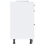 Mueble bajo cocina Kalmar madera ingeniería blanca alto brillo de , Armarios de cocina - Ref: Foro24-854281, Precio: 129,08 €...