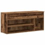 Banco zapatero madera ingeniería madera vieja 102x30,5x45 cm de , Zapateros y organizadores de calzado - Ref: Foro24-859143, ...