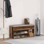 Banco zapatero madera ingeniería madera vieja 102x30,5x45 cm de , Zapateros y organizadores de calzado - Ref: Foro24-859143, ...