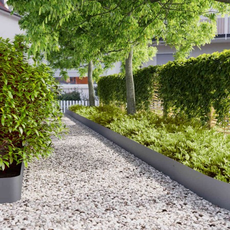 Bordes césped 10 uds antracita 20x103 cm acero laminado frío de , Ribetes y bordes para jardín - Ref: Foro24-860156, Precio: ...