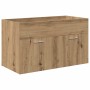 Mueble para lavabo con lavabo integrado y grifo roble artesanal de , Muebles de baño - Ref: Foro24-3328908, Precio: 239,56 €,...