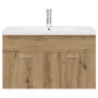 Mueble para lavabo con lavabo integrado y grifo roble artesanal de , Muebles de baño - Ref: Foro24-3328908, Precio: 239,56 €,...