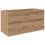 Mueble para lavabo con lavabo integrado y grifo roble artesanal de , Tocadores de baño - Ref: Foro24-3328936, Precio: 334,31 ...