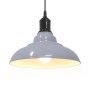 Lámpara colgante regulable en altura E27 gris brillante Ø 31cm de , Lámparas - Ref: Foro24-4103438, Precio: 32,28 €, Descuent...