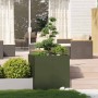 Jardinera acero verde oliva 80x80x80 cm de , Maceteros y jardineras - Ref: Foro24-860783, Precio: 130,63 €, Descuento: %
