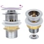 Desagüe empuje sin función desbordamiento plata 6,4x6,4x9,1 cm de vidaXL, Grifos - Ref: Foro24-149064, Precio: 15,03 €, Descu...