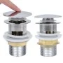 Desagüe empuje sin función desbordamiento plata 6,4x6,4x9,1 cm de vidaXL, Grifos - Ref: Foro24-149064, Precio: 14,73 €, Descu...