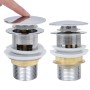 Desagüe empuje sin función desbordamiento plata 6,4x6,4x9,1 cm de vidaXL, Grifos - Ref: Foro24-149064, Precio: 15,03 €, Descu...