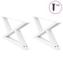 Patas para mesa de centro 2unidades acero blanco 70x(30-31,3)cm de , Patas para mesas - Ref: Foro24-4012693, Precio: 80,25 €,...