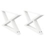 Patas para mesa de centro 2unidades acero blanco 70x(30-31,3)cm de , Patas para mesas - Ref: Foro24-4012693, Precio: 80,25 €,...