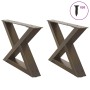 Patas para mesa centro 2 uds acero natural 50x(30-31,3)cm acero de , Patas para mesas - Ref: Foro24-4012687, Precio: 69,97 €,...