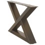 Patas para mesa centro 2 uds acero natural 50x(30-31,3)cm acero de , Patas para mesas - Ref: Foro24-4012687, Precio: 69,97 €,...