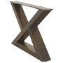 Patas para mesa centro 2 uds acero natural 60x(30-31,3)cm acero de , Patas para mesas - Ref: Foro24-4012691, Precio: 74,90 €,...
