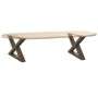 Patas para mesa centro 2 uds acero natural 60x(30-31,3)cm acero de , Patas para mesas - Ref: Foro24-4012691, Precio: 74,90 €,...