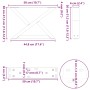 Patas para mesa de centro 2unidades acero blanco 50x(30-31,3)cm de , Patas para mesas - Ref: Foro24-4012685, Precio: 69,97 €,...