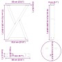 Patas de mesa de comedor 2 uds acero blanco 60x(72-73,3) cm de , Patas para mesas - Ref: Foro24-4012721, Precio: 111,40 €, De...