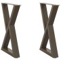 Patas para mesa de comedor 2 uds acero natural 60x(72-73,3) cm de , Patas para mesas - Ref: Foro24-4012723, Precio: 113,90 €,...