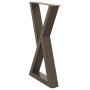 Patas para mesa de comedor 2 uds acero natural 60x(72-73,3) cm de , Patas para mesas - Ref: Foro24-4012723, Precio: 113,90 €,...