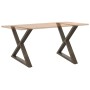 Patas para mesa de comedor 2 uds acero natural 90x(72-73,3) cm de , Patas para mesas - Ref: Foro24-4012735, Precio: 132,39 €,...